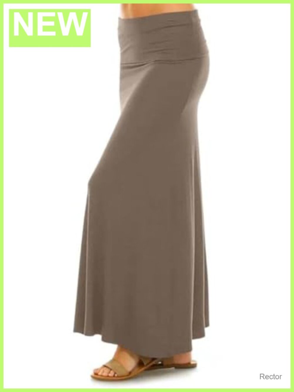 Maxi Skirt for Women High Rise A-Line Long Nylon Spandex Blend